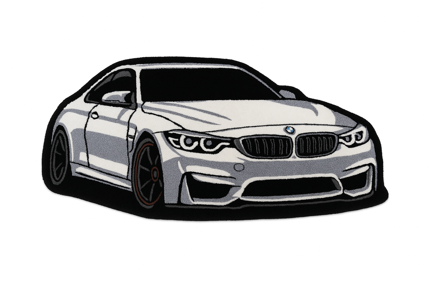White BMW Car Rugs - Clean Background