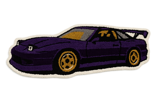 Purple Sports Car Rugs - Clean Background